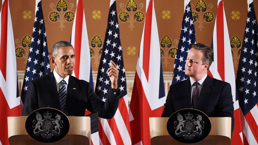  Obama has urged Britain to stay in the European Union   [Andy Rain/Reuters]