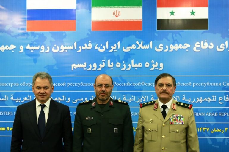 Russia, Iran and Syria defence ministers meeting in Tehran