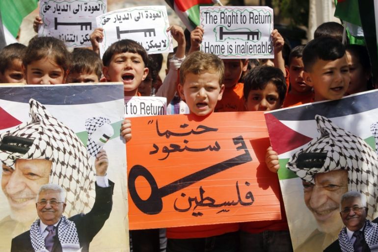 Nakba Day rally by children in Bethlehem