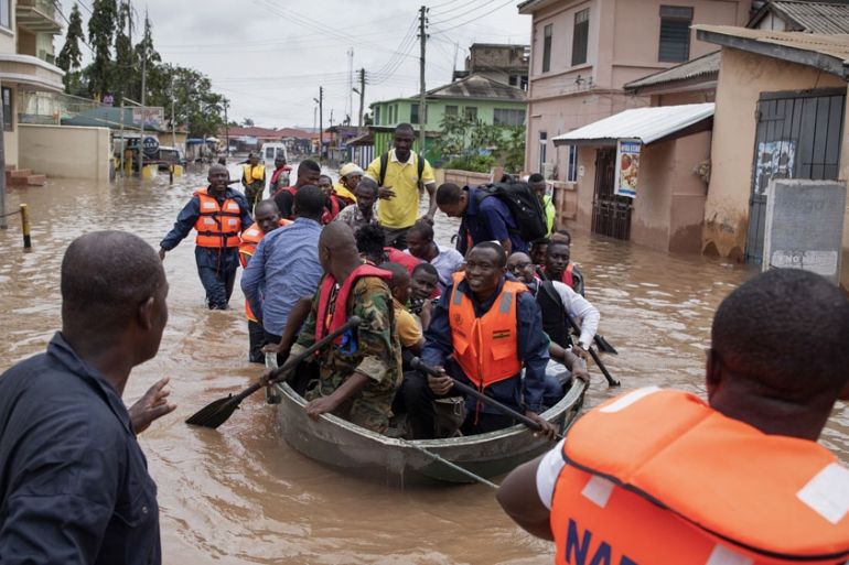 Floods leave many dead in southern Ghana