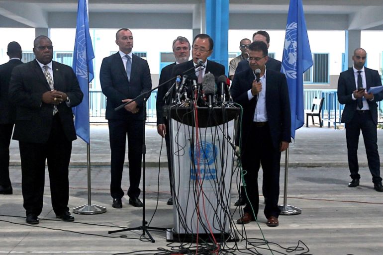 UN Secretary-General Ban Ki-moon in Gaza