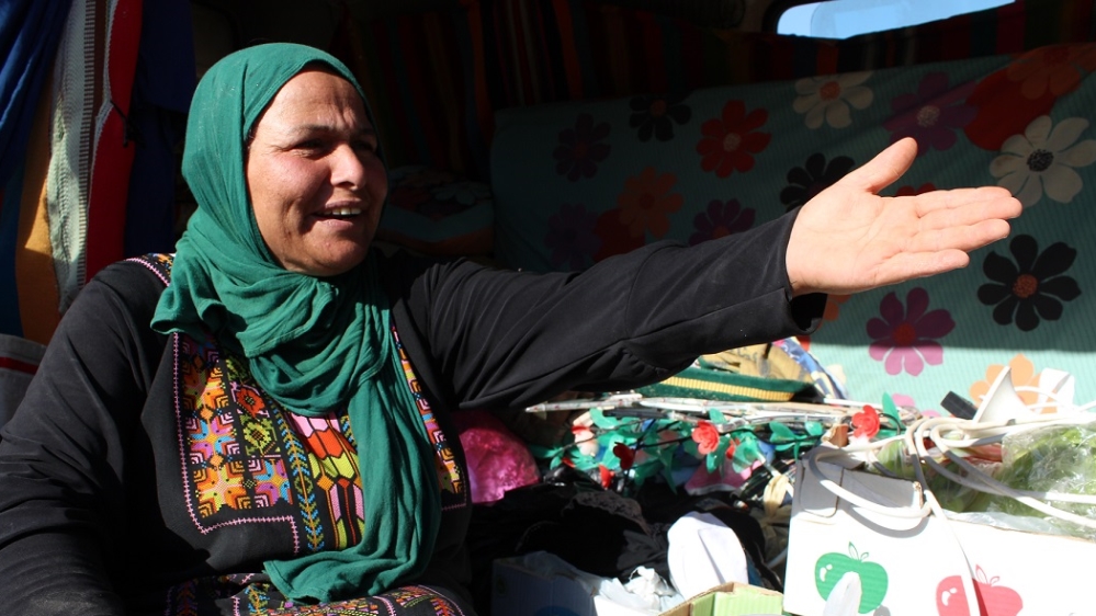 Haqmeh Abu Madigem said she is determined to remain in Araqib, despite the repeated demolitions [Nigel Wilson/Al Jazeera]