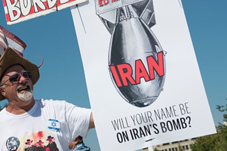 Stop The Iran Nuclear Deal protest in front of the US Capitol in Washington, DC in September 2015 [Getty]