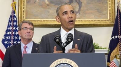 US President Barack Obama makes a statement on Afghanistan [EPA]