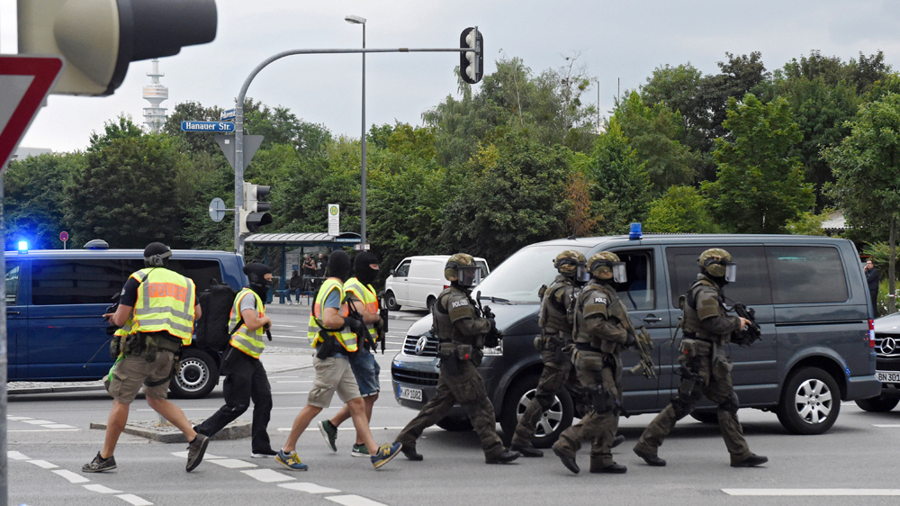 Special police forces were deployed at the scene [Matthias Balk/EPA]