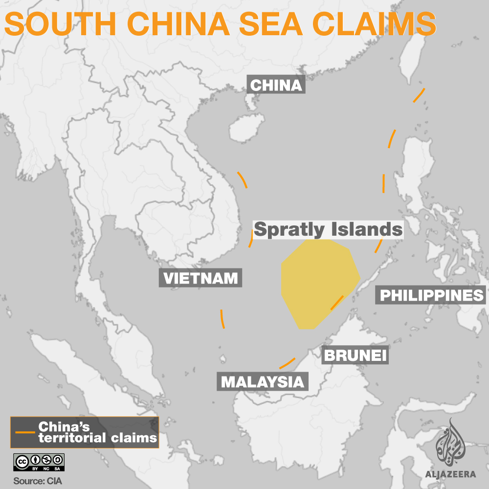 South China Sea Map [Al Jazeera]
