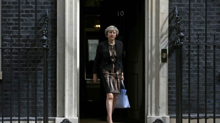 Britain''s Home Secretary, Theresa May, leaves after attending a cabinet meeting at Number 10 Downing Street in London