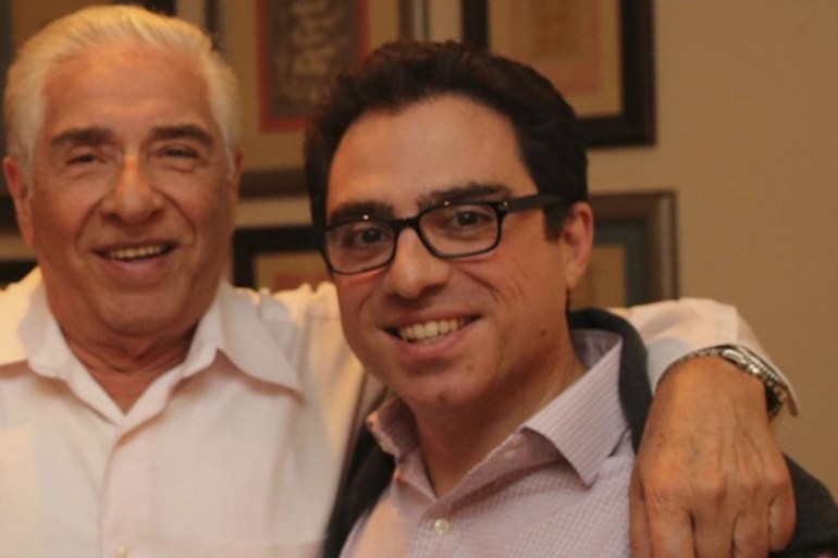 Family handout picture of Iranian-American consultant Siamak Namazi with his father Baquer Namazi