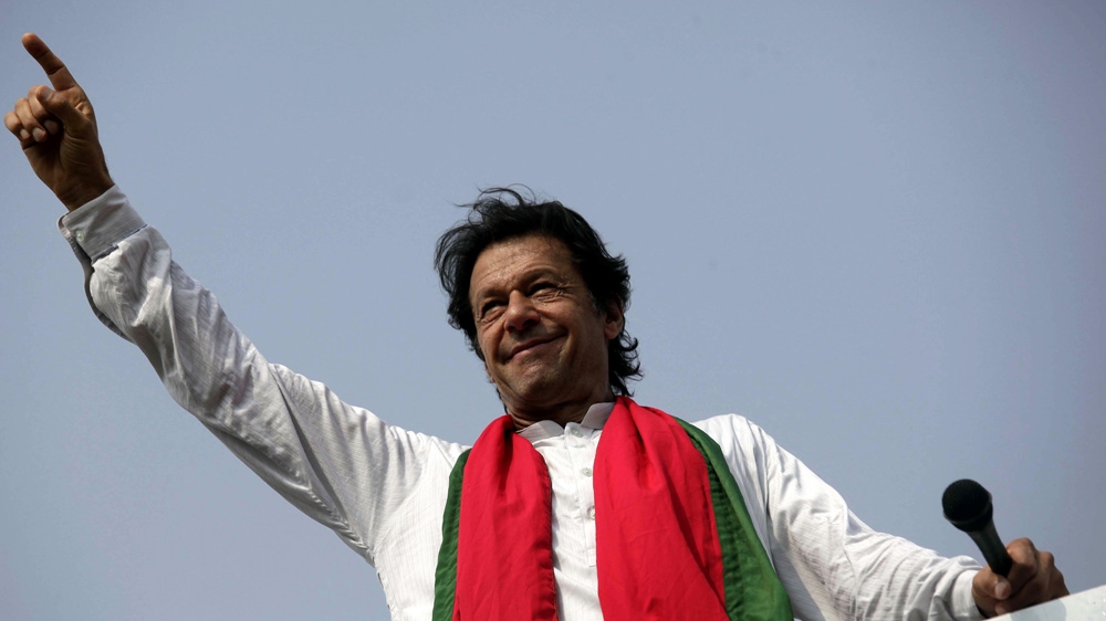 PTI chief Imran Khan was due to attend the Islamabad rally [EPA/Bilawal Arbab]
