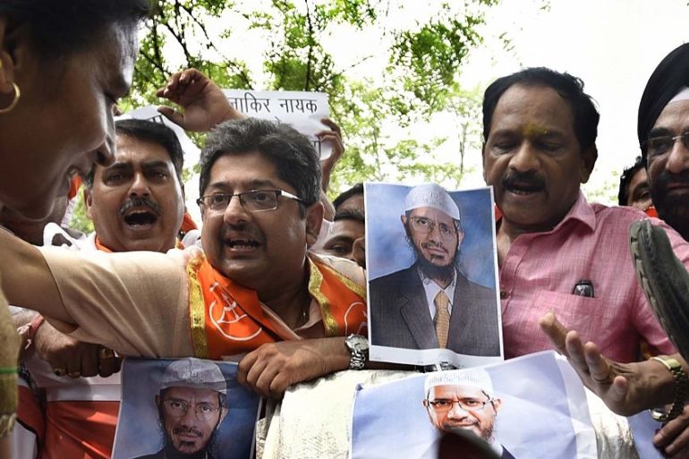 Protests against Zakir Naik