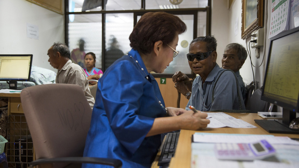 Dr Vipada Chaowagul at the weekly melioidosis clinic at Sappasit Prasong Provincial Hospital [Luke Duggleby/Al Jazeera]