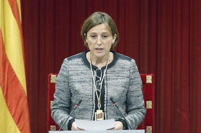 Carme Forcadell elected as the new speaker Catalonian Parliament