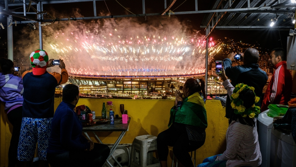 A spectacular ceremony inside the Maracana, but problems still exist for Brazil outside the stadium [AFP]