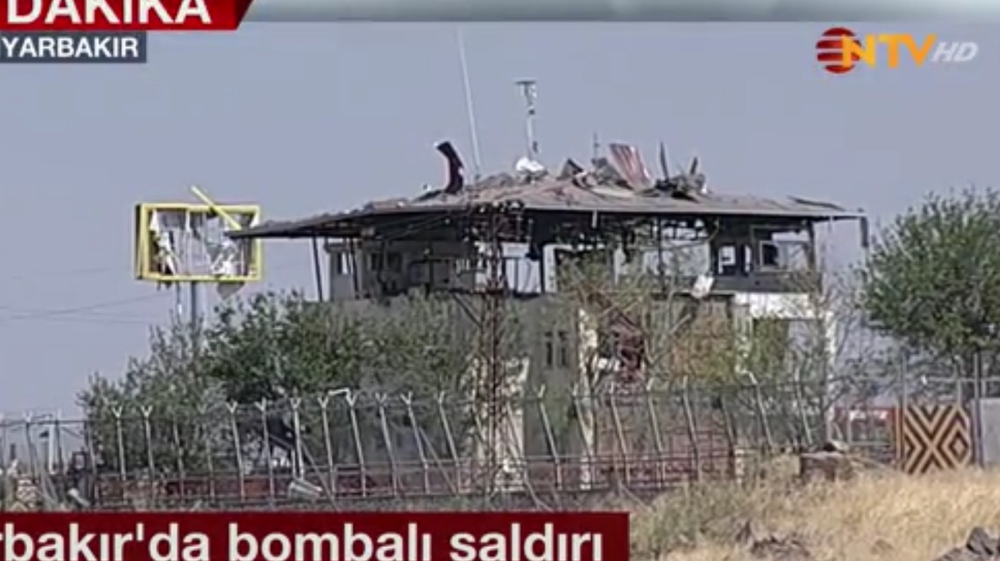 Footage on Turkey's television channels showed that the blast left the building's concrete frame [NTV]