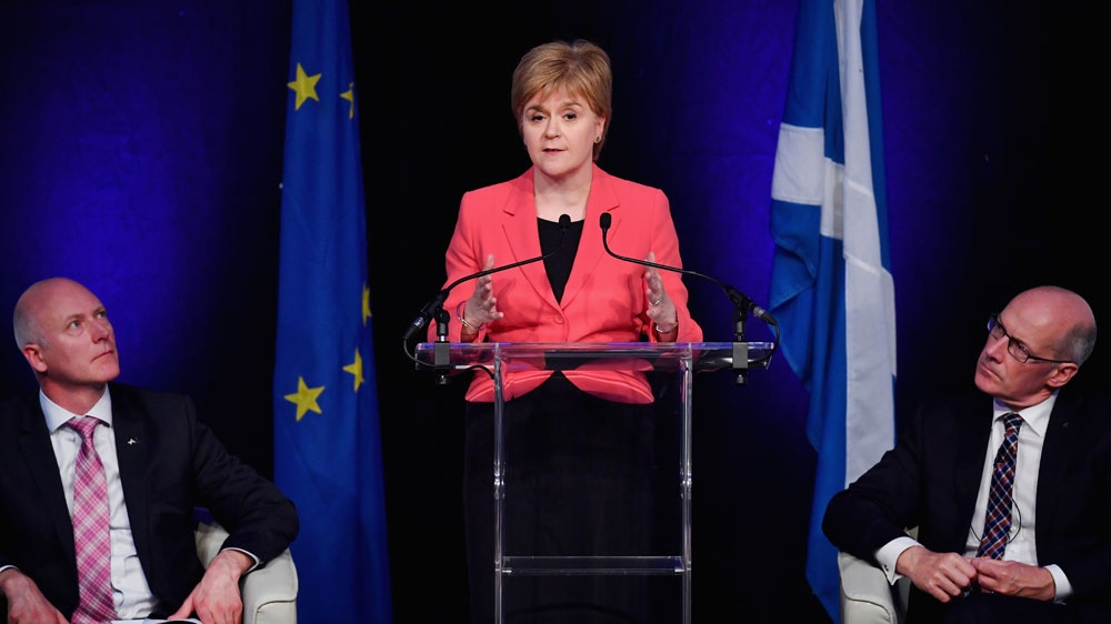 First Minister of Scotland Nicola Sturgeon said a second Scottish independence referendum was 'highly likely' after Scotland registered a 62 percent pro-EU vote [Jeff J Mitchell/Getty Images]