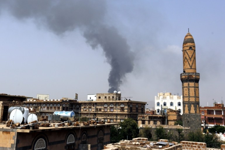 Saudi-led military coalition conducts airstrikes on Sana''a