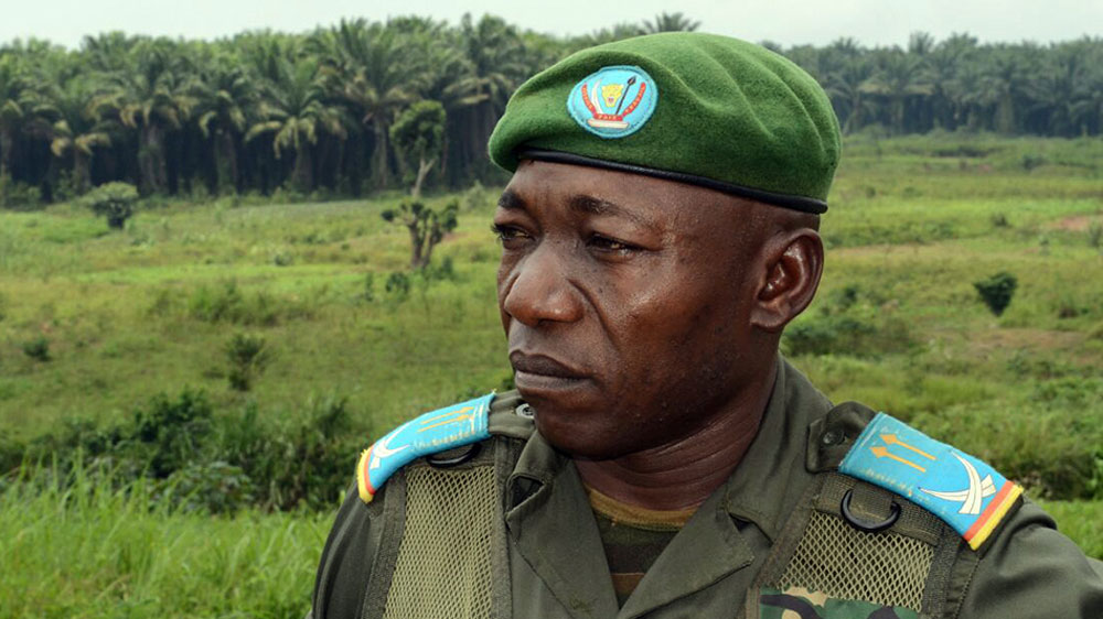 Some units in the Congolese army have been repeatedly accused of being complicit in the crimes against civilians in the DRC, but army spokesperson, Lieutenant Mak Azukai, has refused to accept the blame for the absence of security in the villages [Steve Wembi/Al Jazeera]