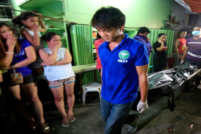 Drug dealers killed during a police operation in Manila