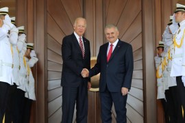 Turkish Prime Minister Yildirim meets with U.S. Vice President Biden in Ankara
