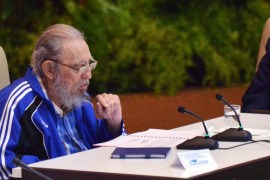 Fidel Castro attends the closure of the VII Cuban Communist Party Congress