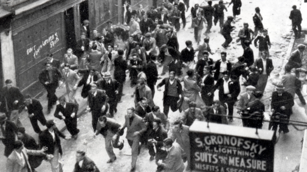 'Anti-fascists protested against British fascists in the Battle of Cable Street [Jewish Chronicle/Heritage Images/Getty Images]