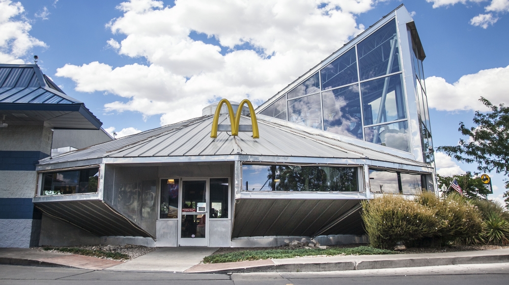 A McDonald's restaurant in Roswell, New Mexico, shaped like a flying saucer [Gabbi Campos/Al Jazeera]