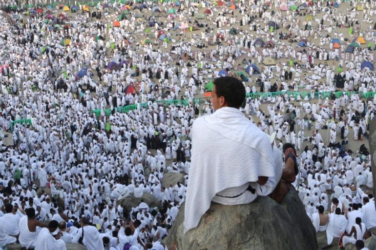 Prayers at Arafat - Hajj in Mecca, Saudi Arabia, pilgrims