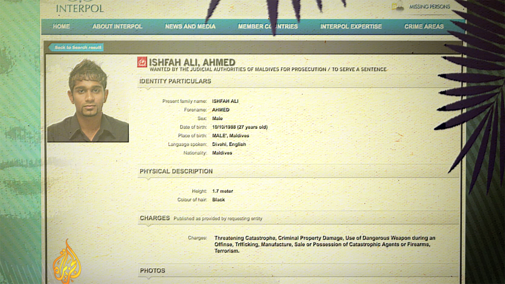Interpol warrant for Ahmed Ishfah Ali [Screengrab from Interpol]