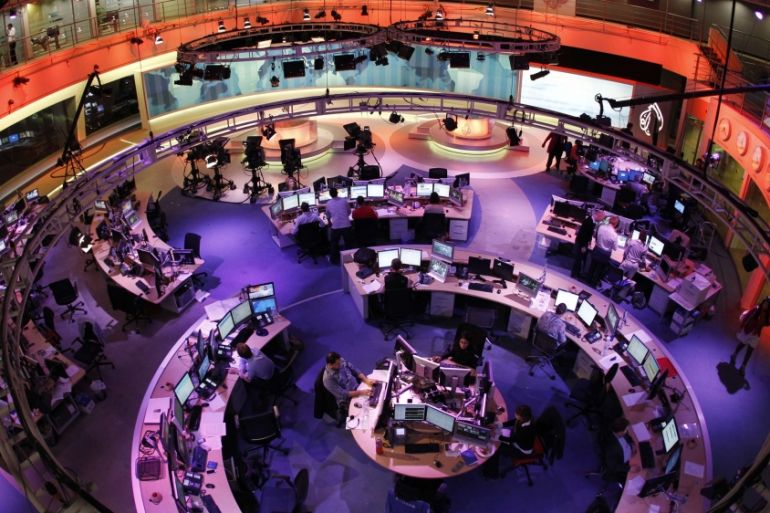 File photo of a general view showing the newsroom at the headquarters of the Qatar-based Al Jazeera English-language channel in Doha