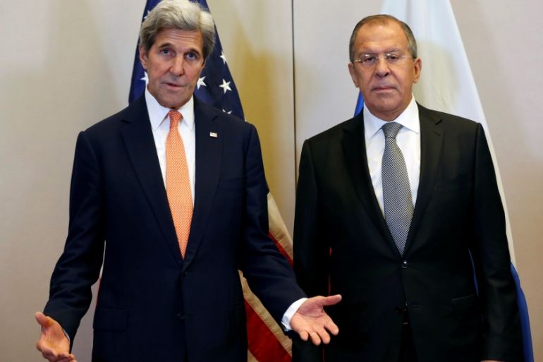 U.S. Secretary of State Kerry and Russian Foreign Minister Lavrov meet in Geneva