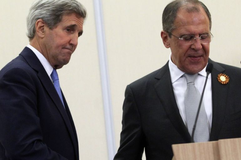 US Secretary of State John Kerry meets with Russian Foreign Minister Sergey Lavrov
