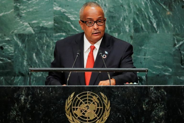 Somalia''s Foreign Minister Omer addresses the United Nations General Assembly in New York