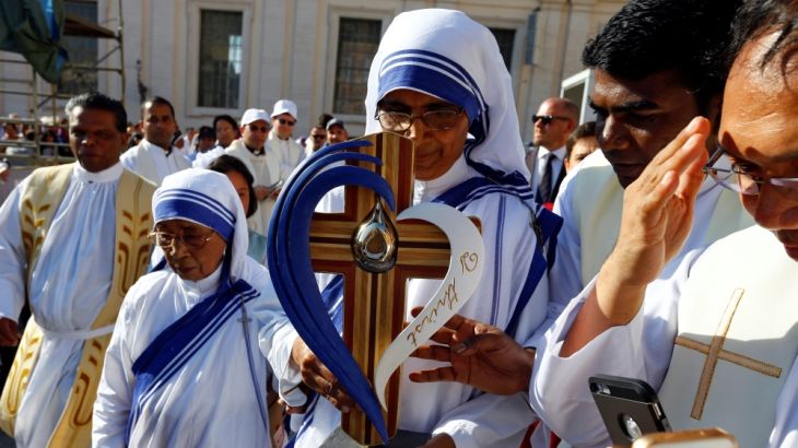 A nun, belonging to the global Missionaries of Chari