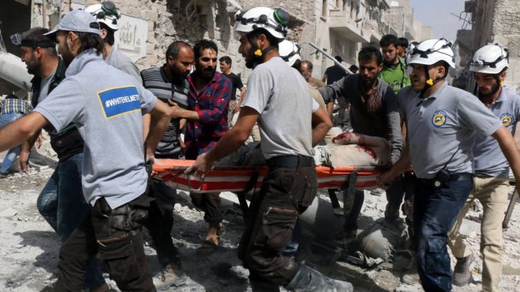 Syrian medics treating wounded in Aleppo