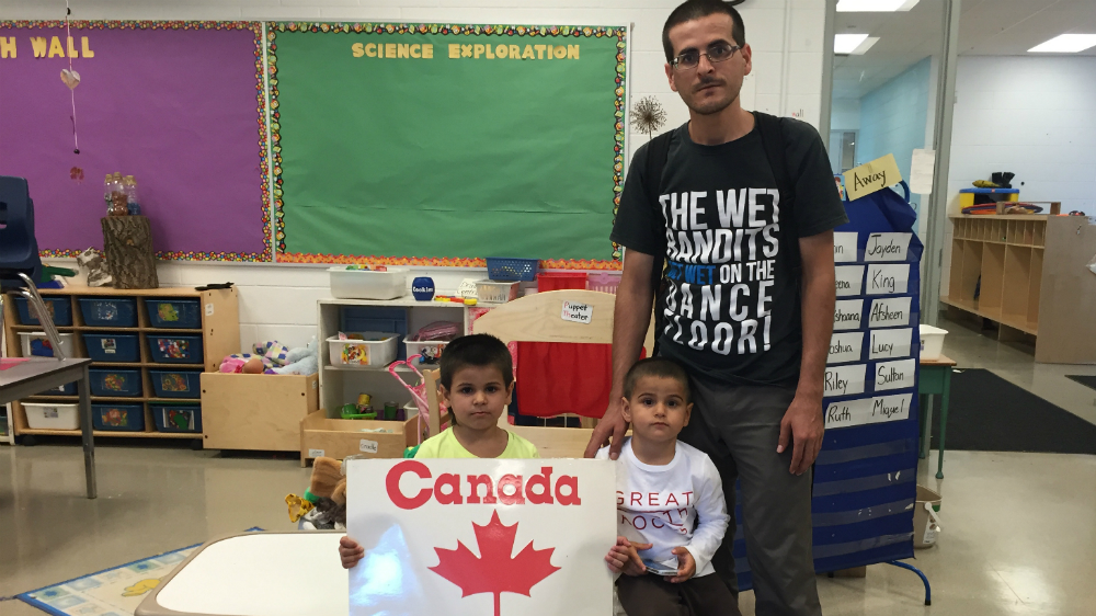Muhammed Muhammed says adapting to life in Canada is a challenge for both him and his children [Emily Ragobeer/Al Jazeera]