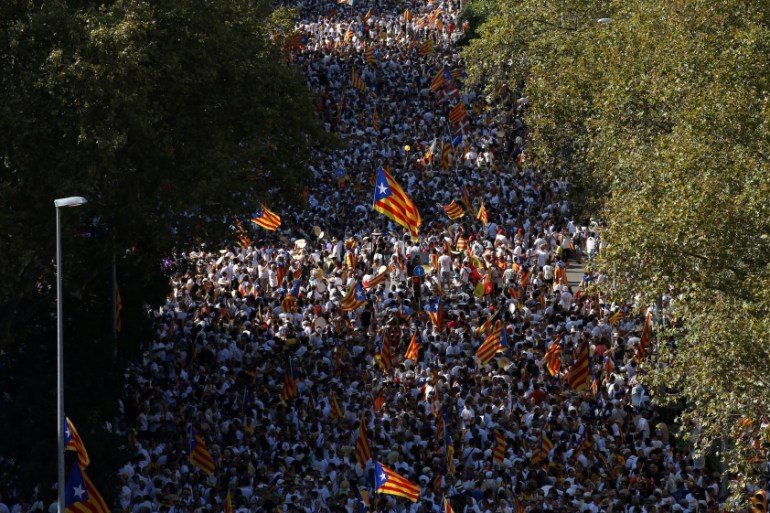 Barcelona independence demo
