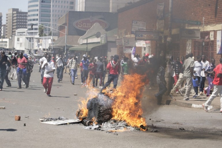 Zimbabwe opposition supporters protest over electoral reforms