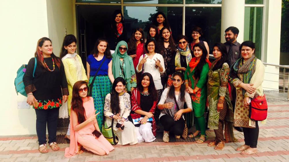 Pakistani girls visited India to participate in a peace conference [Photo courtesy: Facebook page of Aliya Harir]