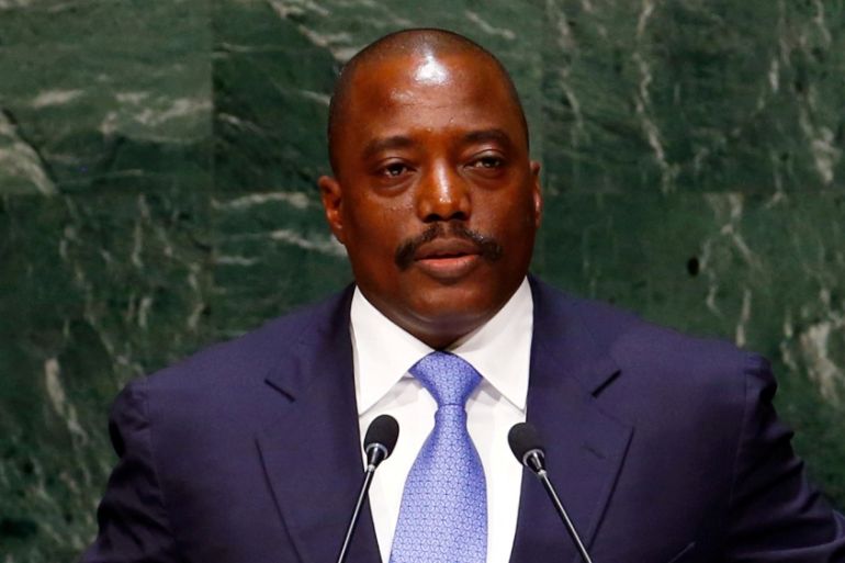 Joseph Kabila Kabange, President of the Democratic Republic of the Congo, addresses the 69th United Nations General Assembly at the U.N. headquarters in New York