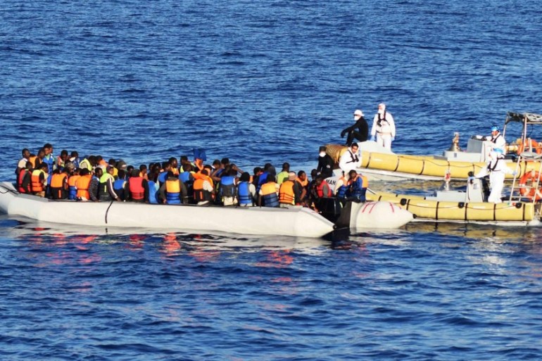 Italian Navy migrants rescue operation