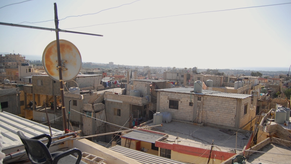 The view from the rooftop in Burj al-Shamali [Jillian Kestler-D'Amours/Al Jazeera]