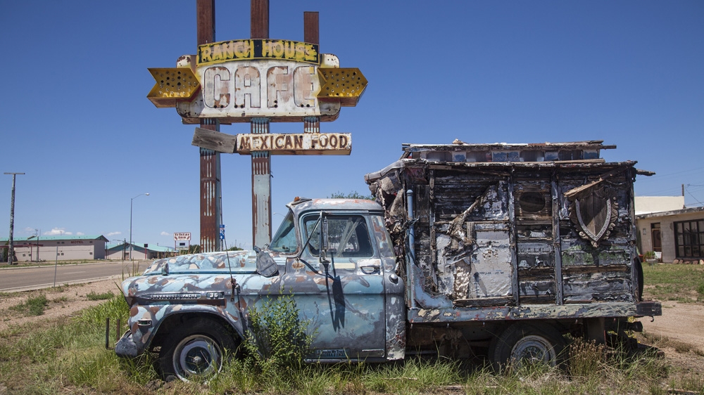  A Chevrolet Apache parked along old Route 66 in Tucumcari [Gabriela Campos/Al Jazeera]