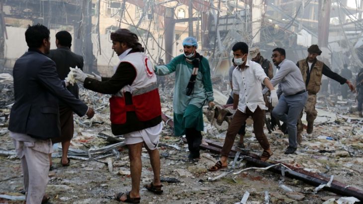 Saudi air strike on a funeral in Yemen''s capital Sanaa