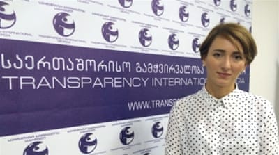 Eka Gigauri, executive director of anti-corruption group Transparency International in Georgia, says: 'It's regrettable that the two main parties don't co-operate on key issues.' [Dan McLaughlin/Al Jazeera]