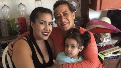 Alicia Frausto with her daughter Tanya and her granddaughter [Courtesy of Edsson Rodriguez]