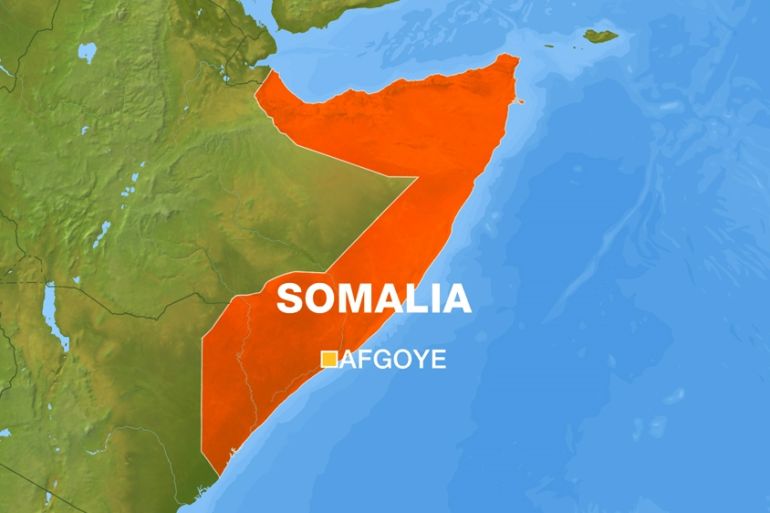 Map of Afgoye, Somalia