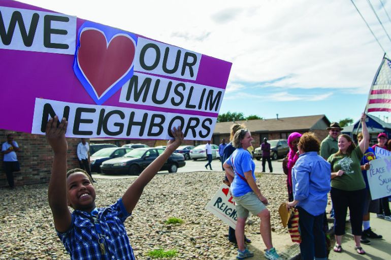 Kansas Muslim support rally