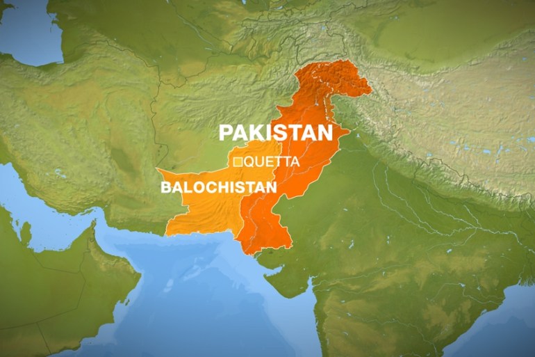 Quetta, Balochistan in- Pakistan Map
