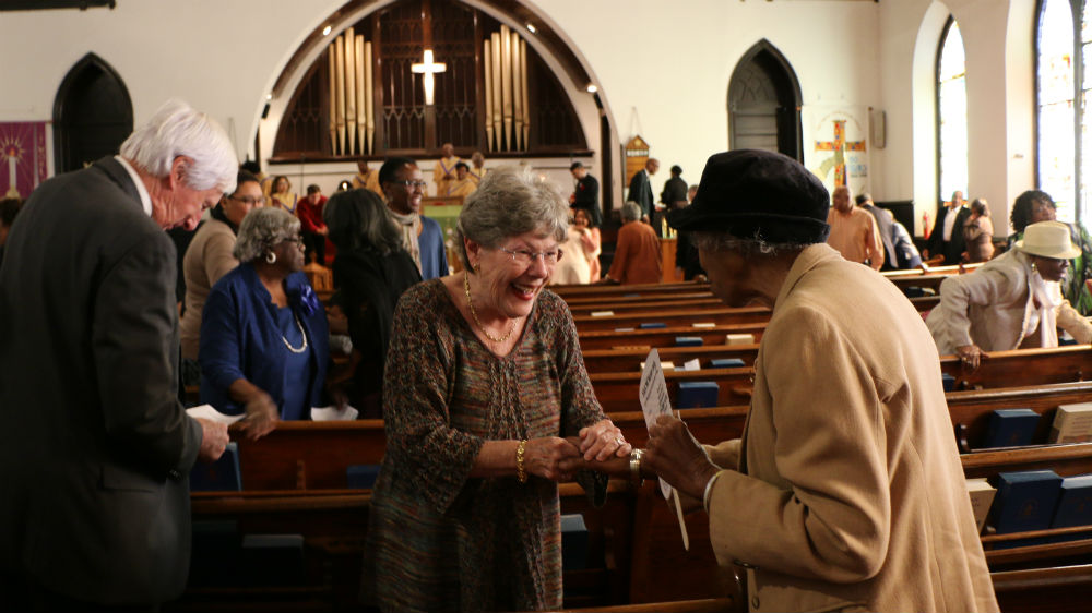 Churches have historically been connected to the civil rights movement [Julienne Gage/Al Jazeera] 
