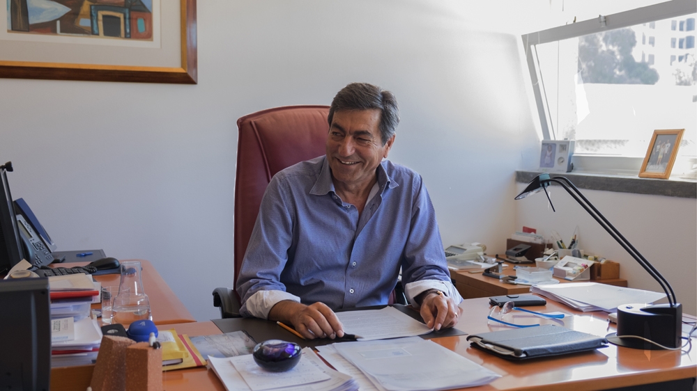 Dr Joao Goulao in his office in Lisbon [Eline van Nes/Al Jazeera]